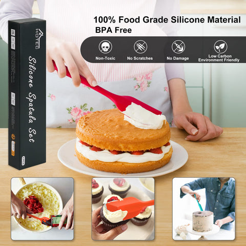 HOTEC seamless one-piece spatula, smooth edges prevent scratches.