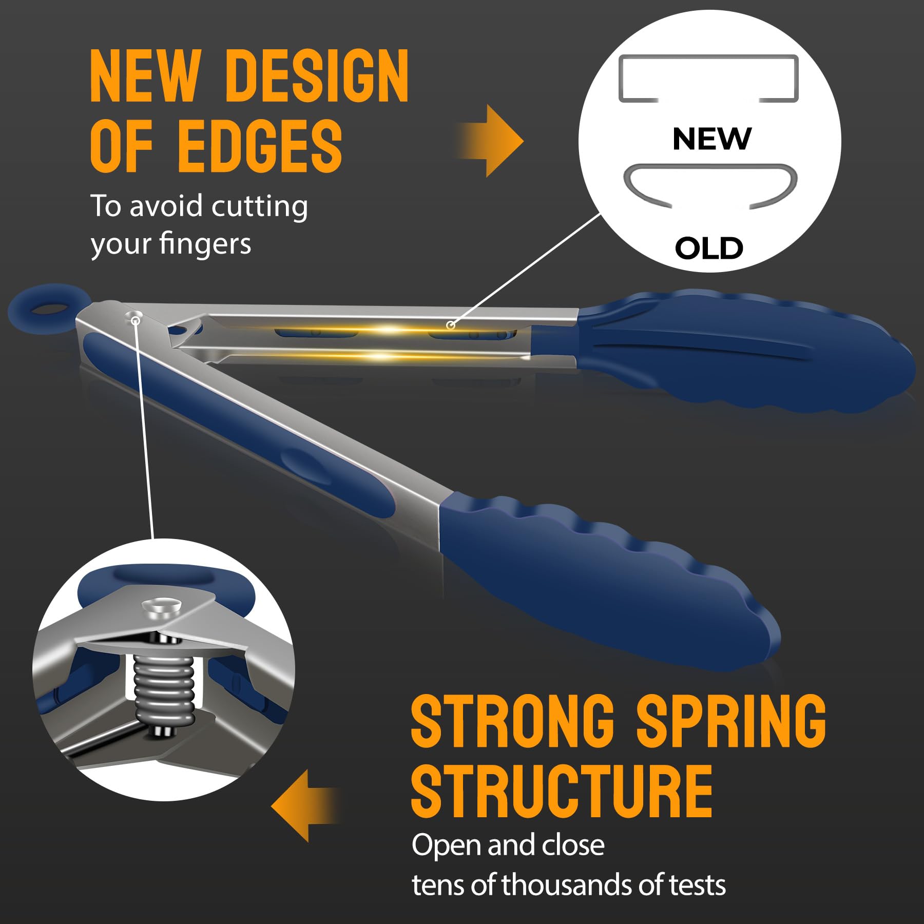 Hotec gradient blue serving tongs ideal for buffets and appetizers