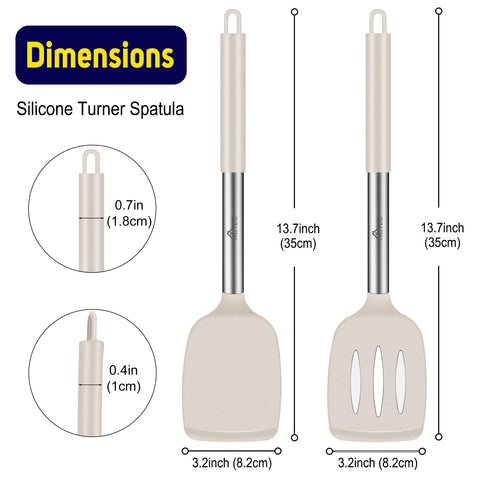 Hotec slotted silicone spatula draining fats during cooking