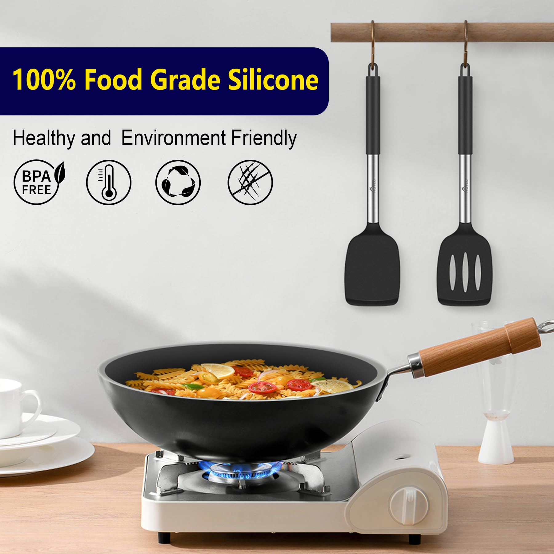 HOTEC hanging-loop storage design keeps your kitchen organized