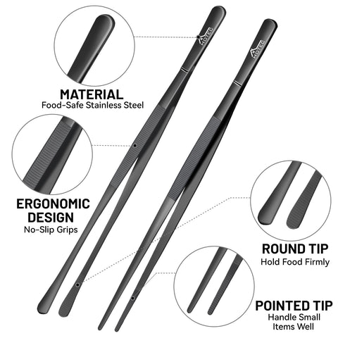 HOTEC tweezers dishwasher-safe one-piece design simplifies cleaning.