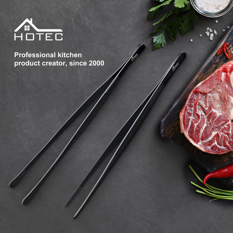 HOTEC kitchen tweezers versatile for grilling, baking, and more.