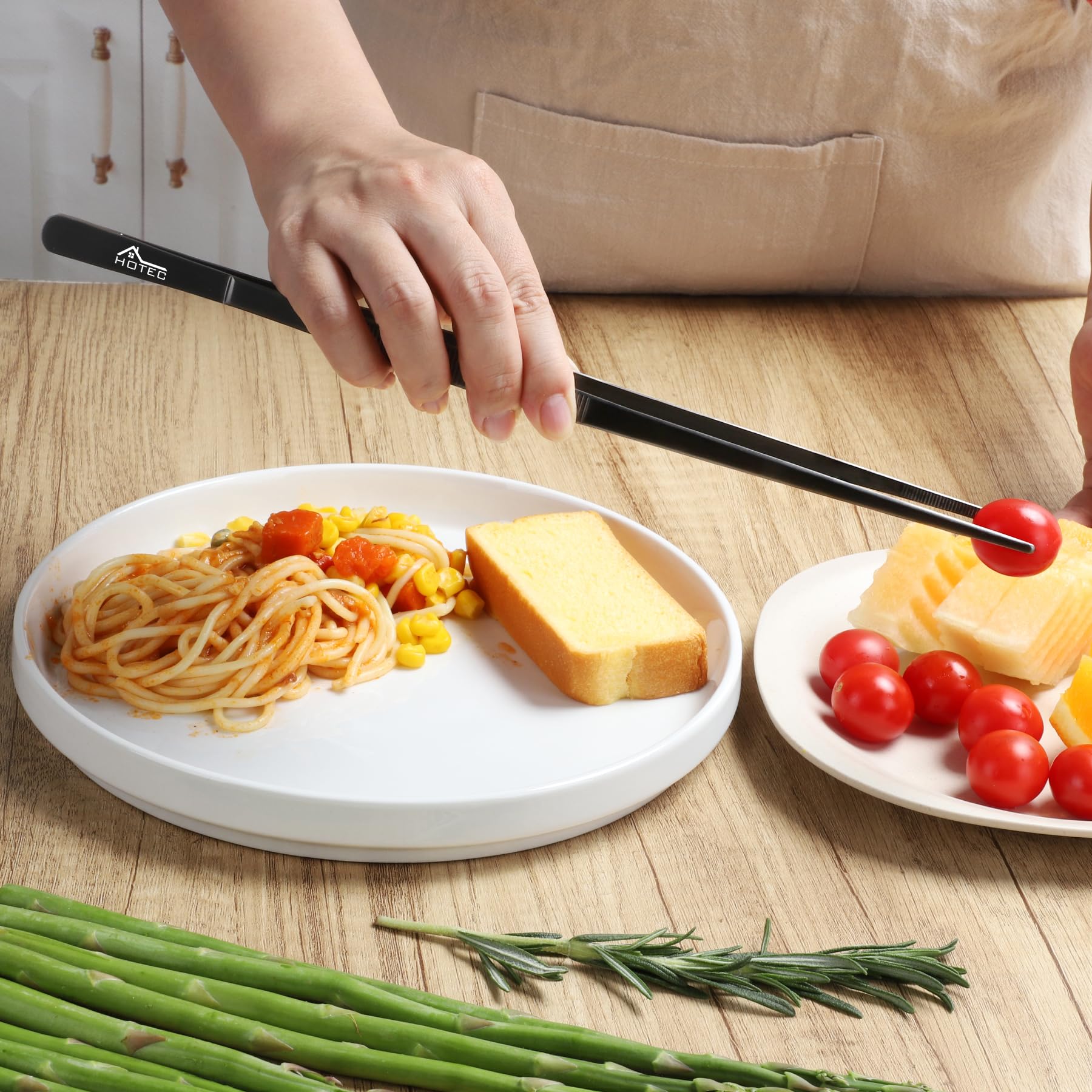 HOTEC professional chef tweezers for precise food prep and plating.