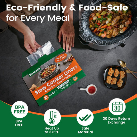 Hotensil BPA-free liner withstands high heat for safe simmering and storage.