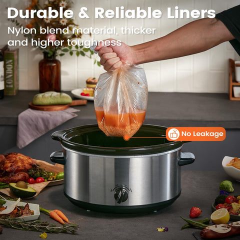 Hotensil disposable liner makes post-meal cleanup fast and hassle-free.