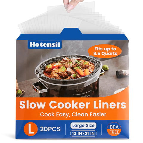 Hotensil slow cooker liner package ready for quick, mess-free meals