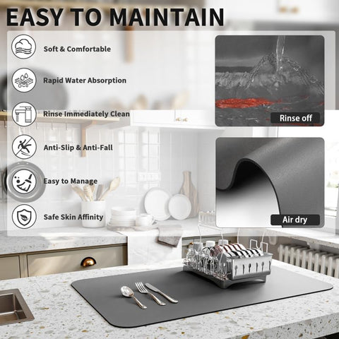 HotLive countertop use shows versatile mat keeping surfaces dry and protected