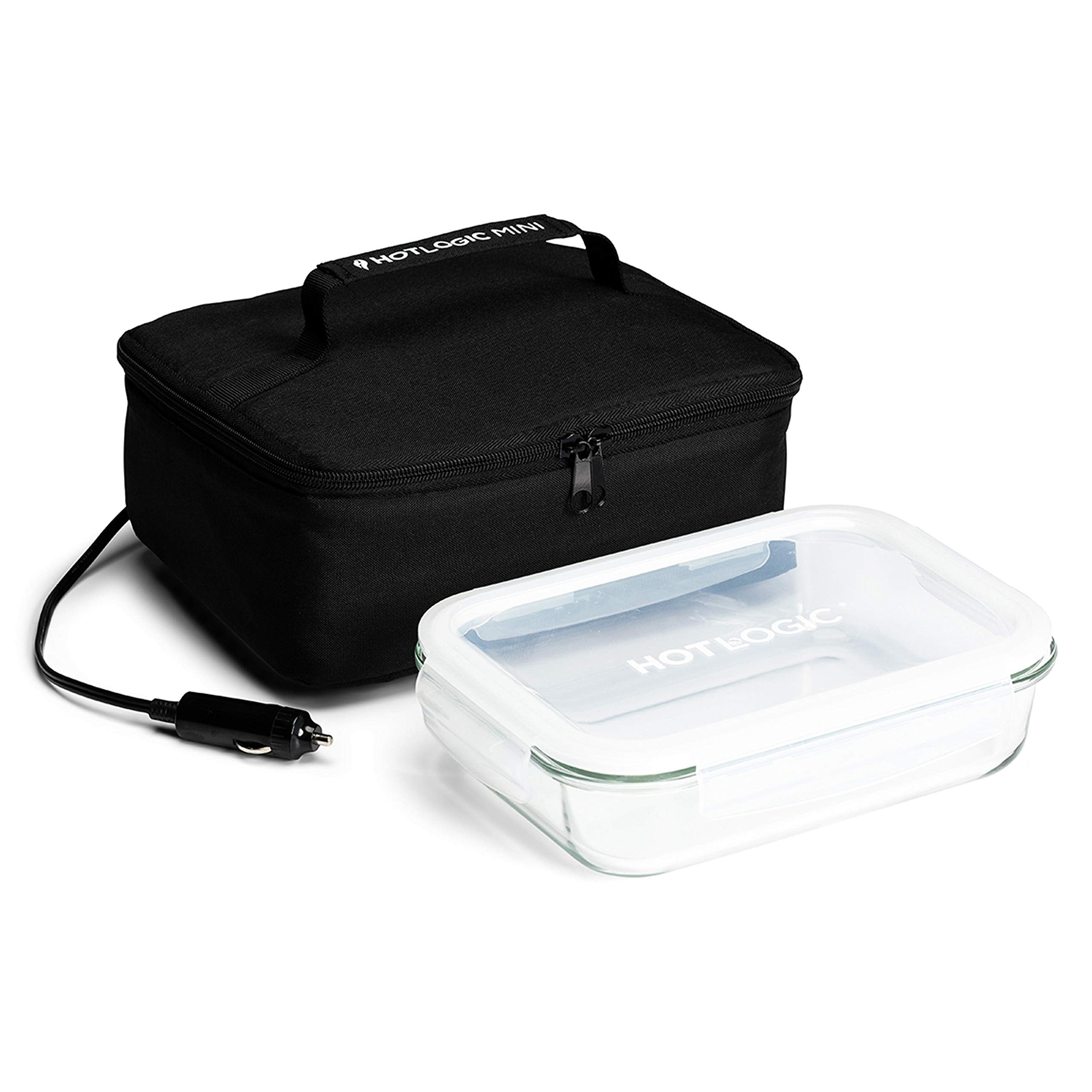 HotLogic Mini lunch box with glass container ready for easy, portable meals at work