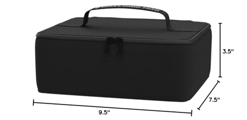 HotLogic Mini lunch box on desk keeps meals warm at the office.