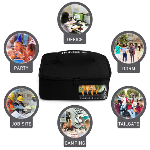 HOTLOGIC Mini portable lunch warmer ready for work or travel use.