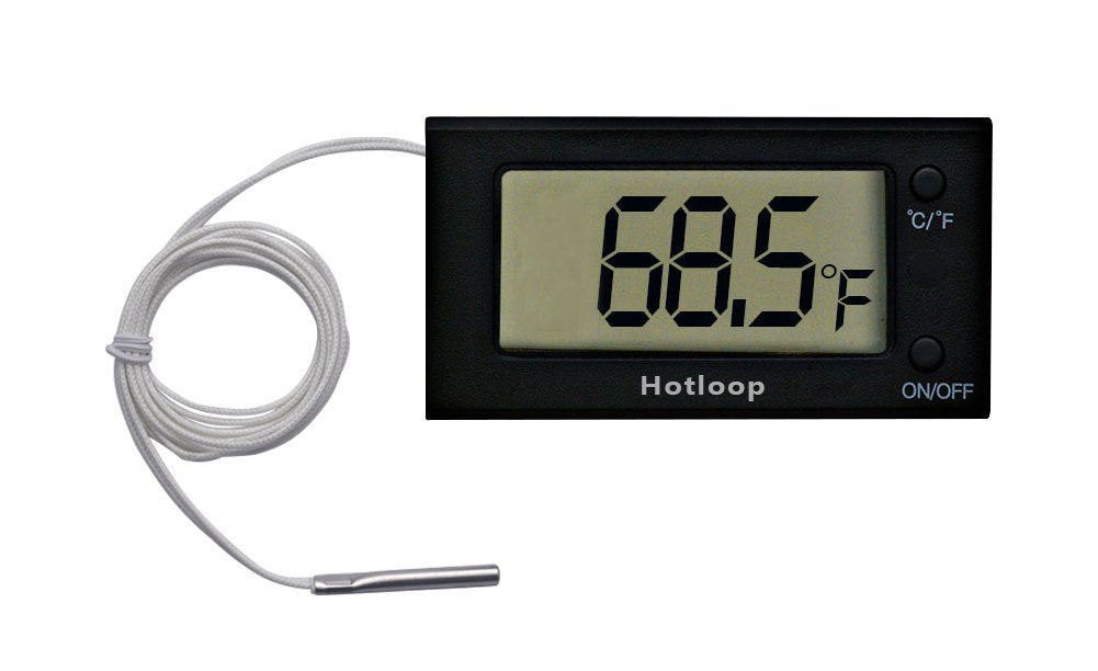 Hotloop probe in oven with transmitter enables real-time temperature monitoring.