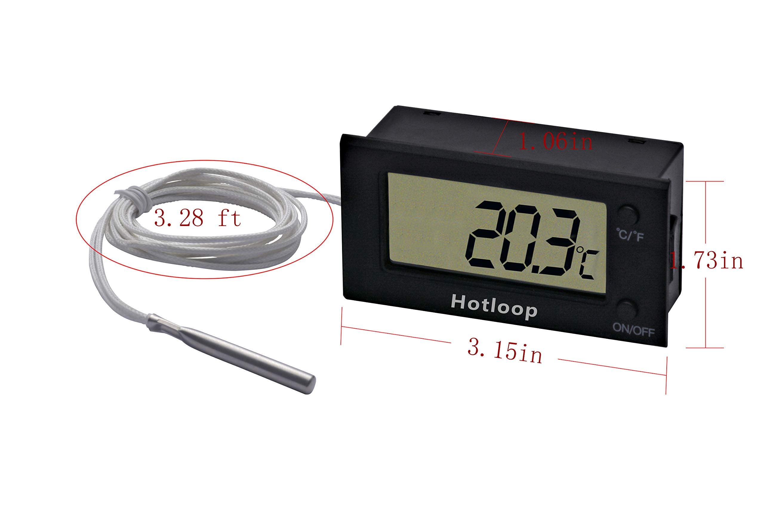 Hotloop heat-resistant wire through oven door for seamless monitoring during cooking.