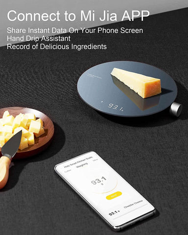 HOTO Coffee brewing tracking assists with weight, water, and time.