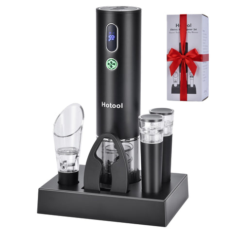 Hotool electric wine opener base setup for effortless cork removal