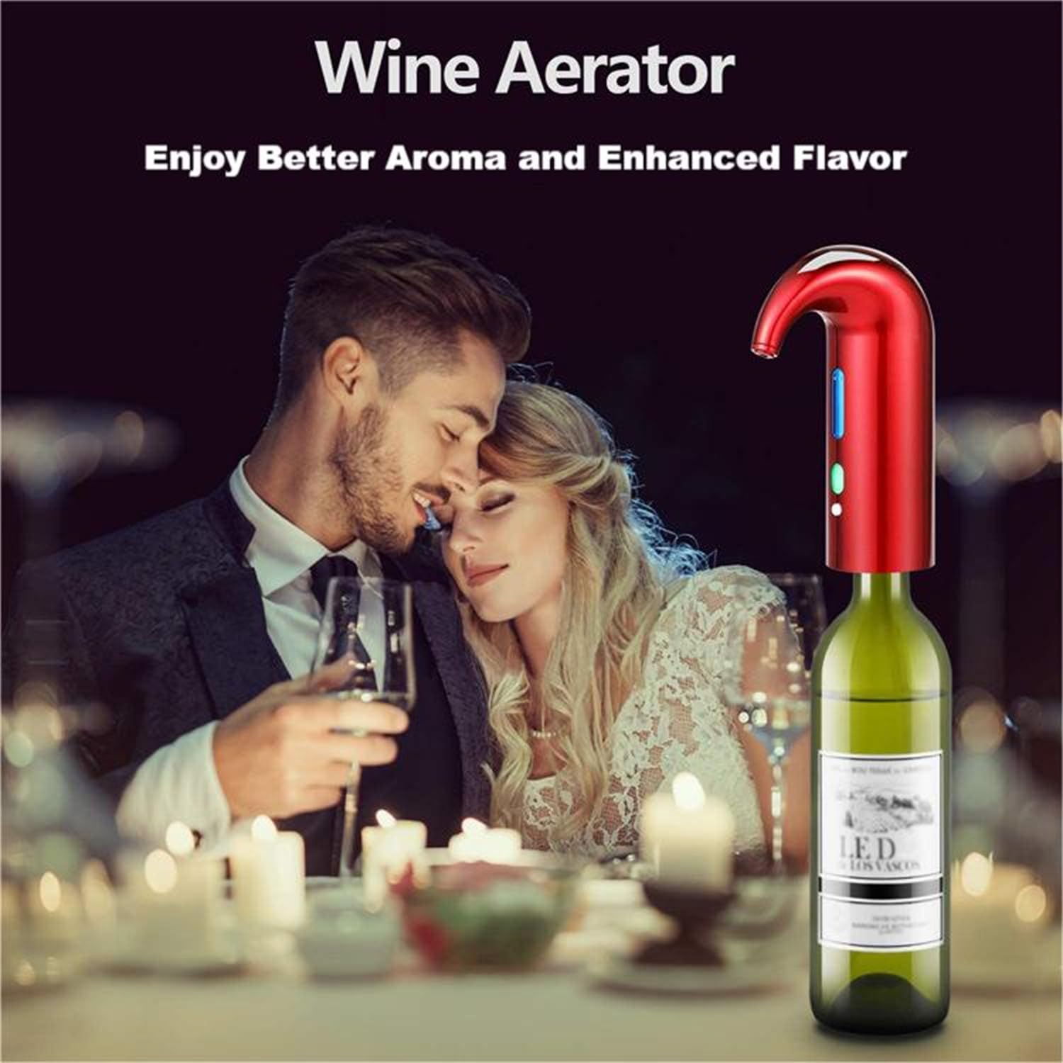Complete accessory set includes aerator, stopper, and premium corkscrew