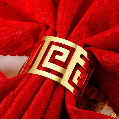Hotop 16-piece napkin ring set for versatile party decor