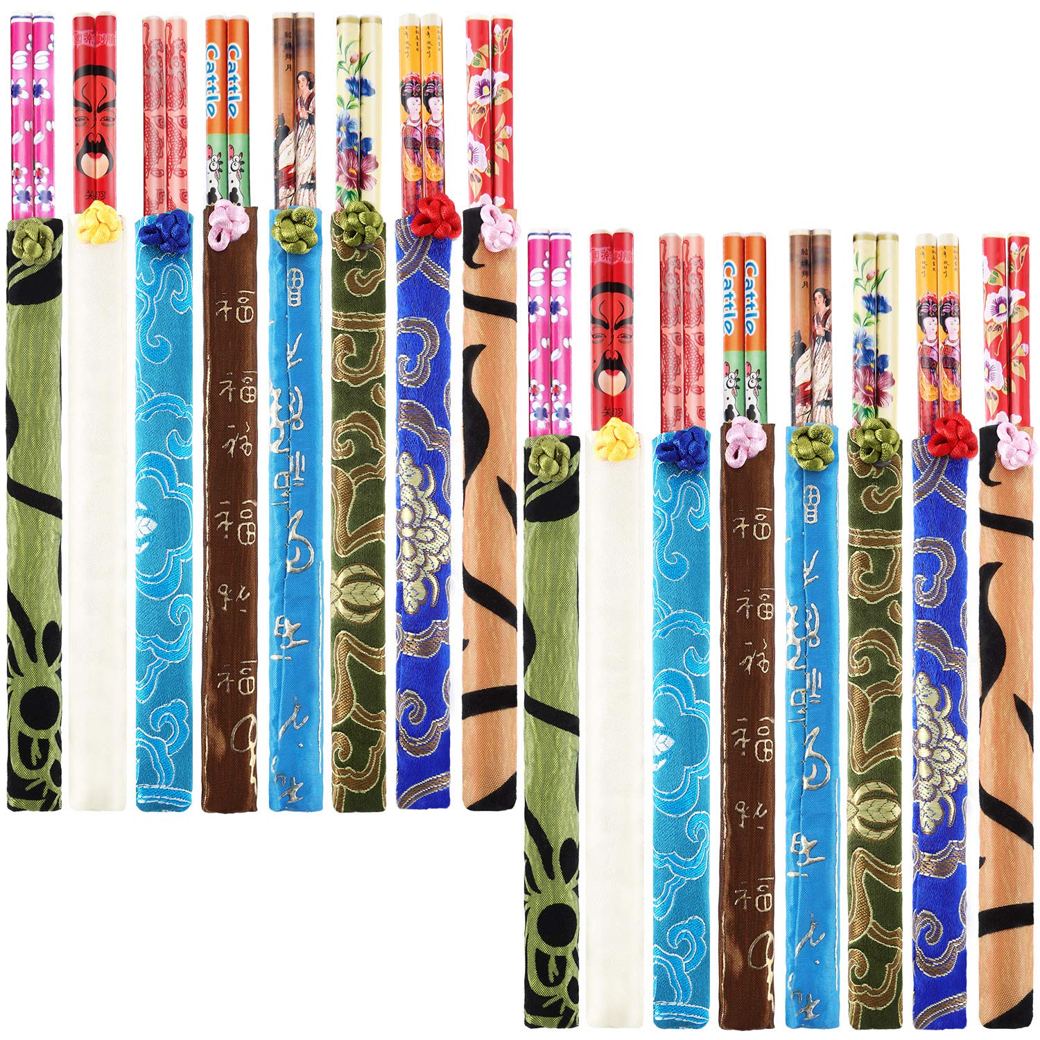 Hotop bamboo chopsticks, 20 pairs, smooth surface for comfortable daily use