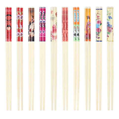 Hotop chopsticks feature multicolored patterns for festive dining
