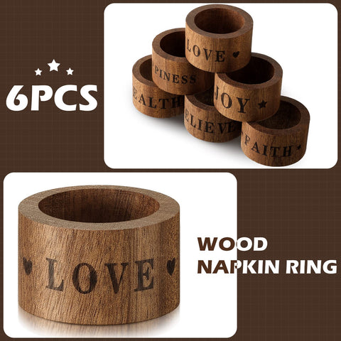 Hotop engraved letters on napkin rings offer a personalized touch for guests.