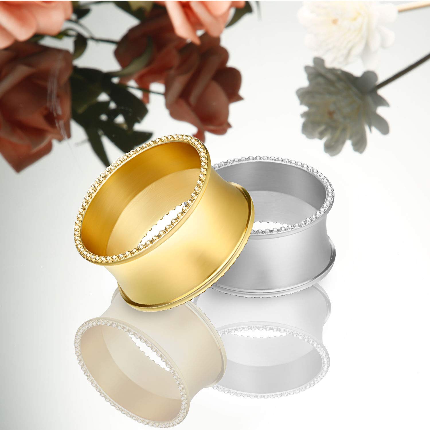 Hotop napkin rings dress up casual dinners with sophistication.