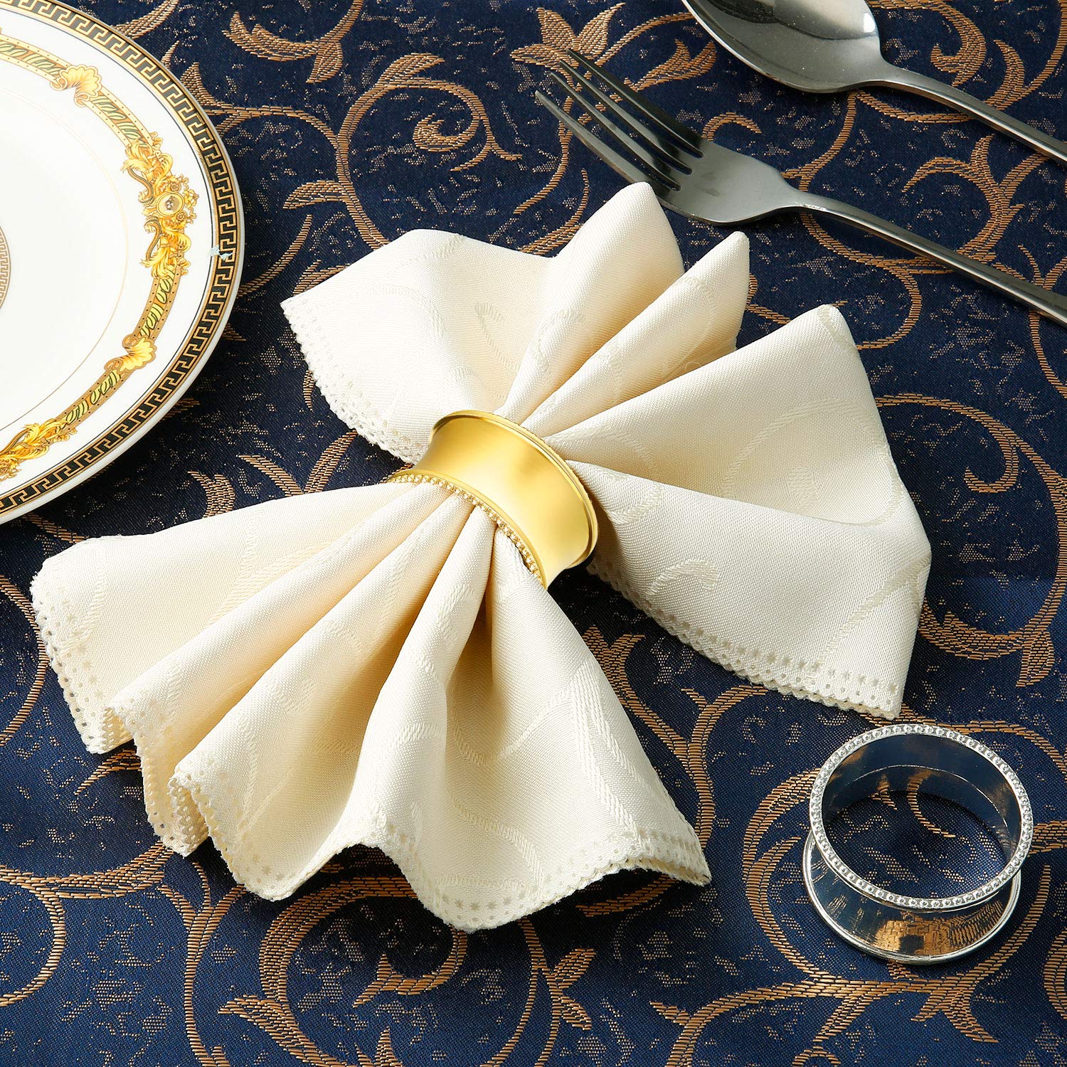 Hotop Easter table decor napkin rings offer a graceful finishing touch.