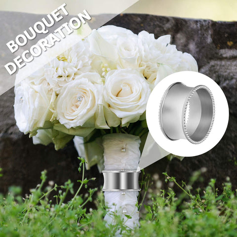 Hotop silver napkin rings for wedding tables create refined, glamorous vibes.