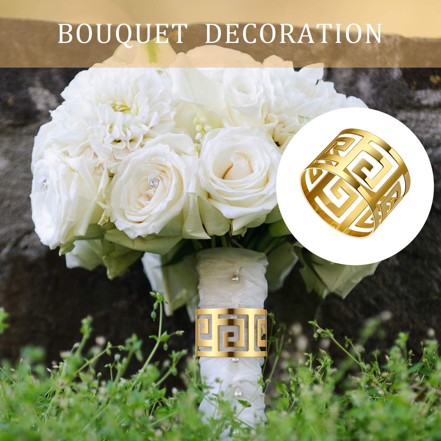 Hotop hollow-out napkin rings showcase napkins neatly during celebrations