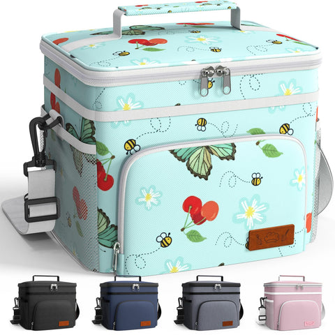 HOTOR insulated lunch box, front view, keeps meals organized and fresh for work