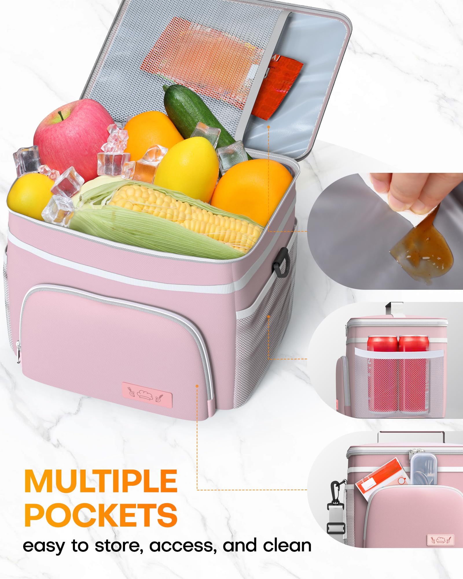 HOTOR lunch box compact size fits a full day menu.