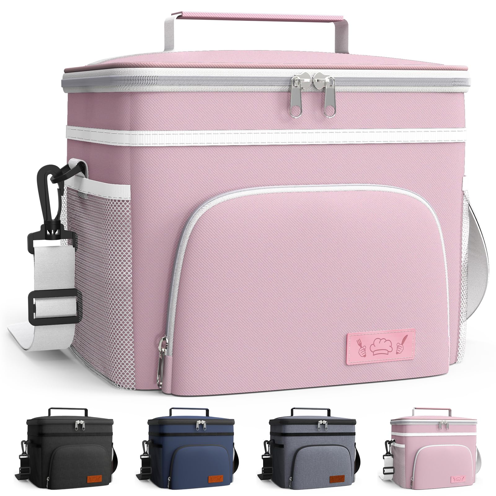 HOTOR lunch box front pocket for organized napkins and keys.