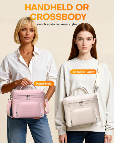 HOTOR Lunch Box for Women beige on office desk demonstrates ready-to-use insulation for meals.