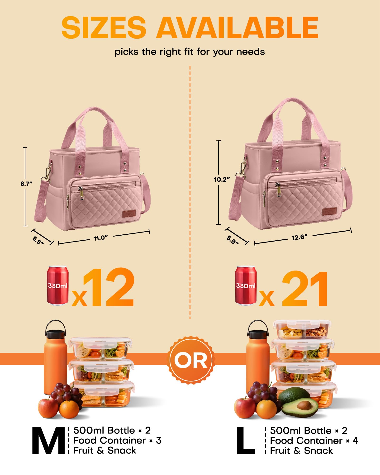 HOTOR lunch bag interior with compartments demonstrates insulated design for fresh meals.