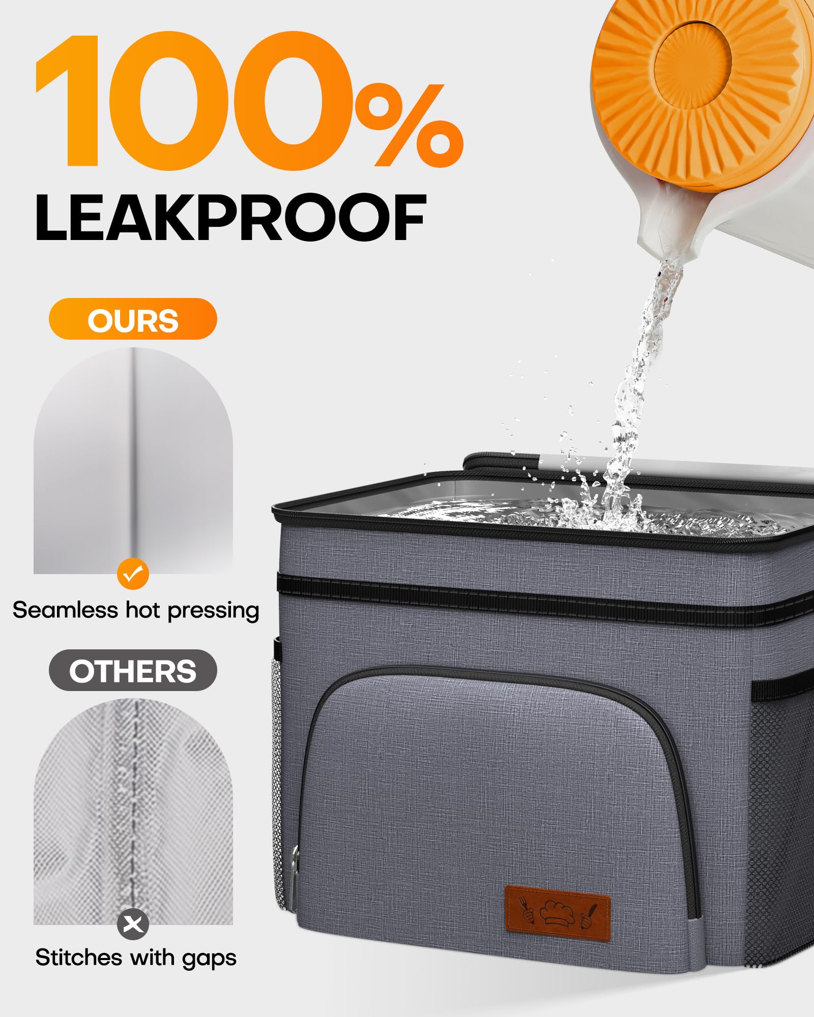 Durable HOTOR lunch bag with high-density Oxford fabric for daily use.
