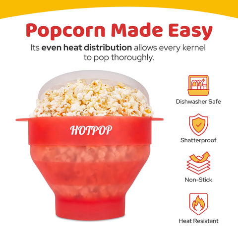 HOTPOP BPA-free silicone bowl for safe family-friendly popping.