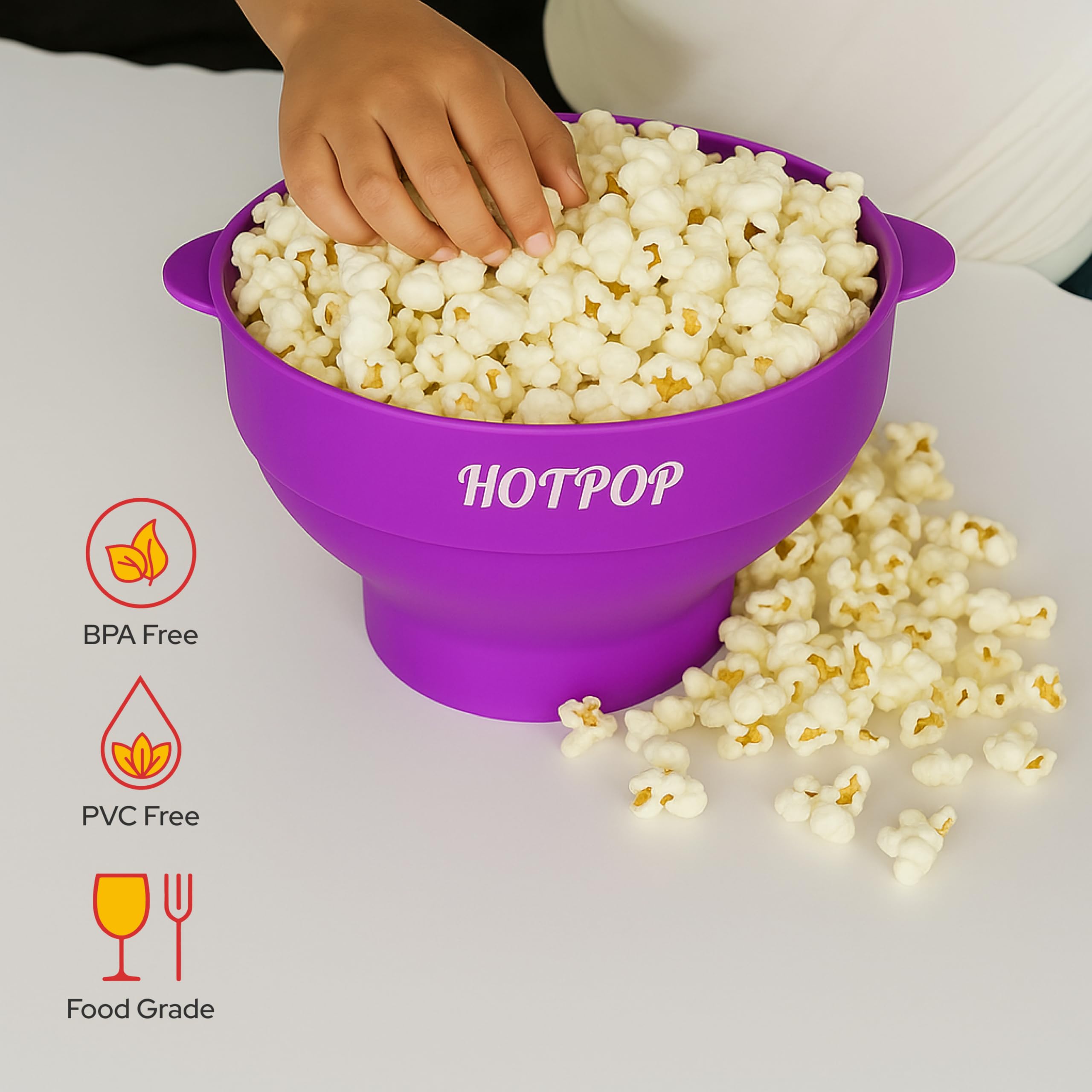 Hotpop made from BPA-free and PVC-free silicone for safety.