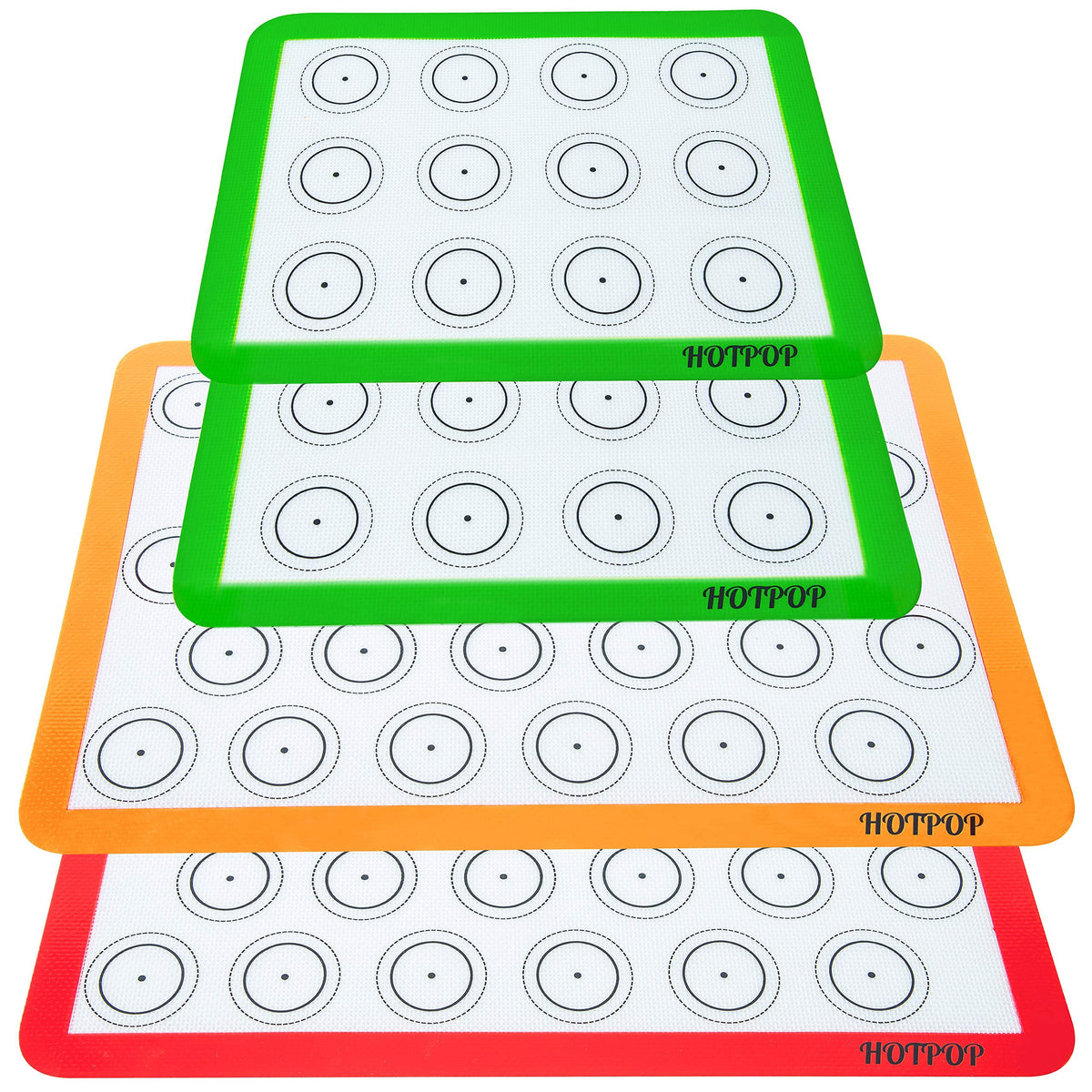 HOTPOP reusable macaron sheet with nonstick surface for easy release and quick cleanup.