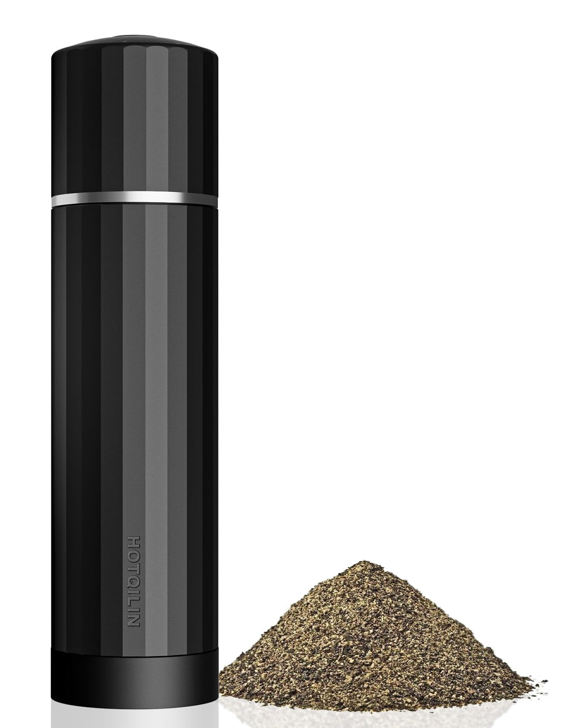 HotQilin heavy-duty metal pepper grinder ready for fast grinding in busy kitchens.
