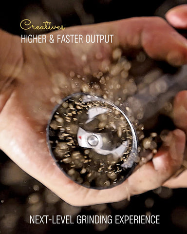 HotQilin refillable mill with secure top lock for spills-free refills.