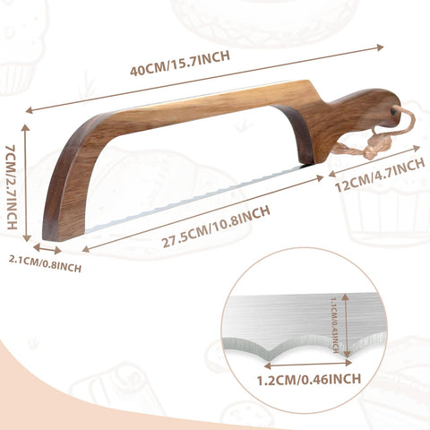 HOTTOR acacia wood handle provides durable, comfortable grip on daily slicing.