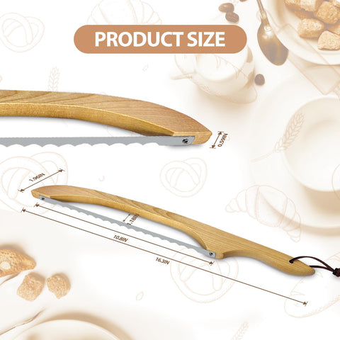 HOTTOR bread knife with serrated blade cuts cleanly and evenly.