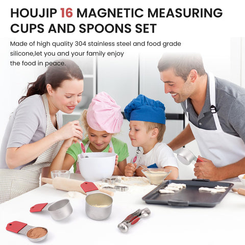 HOUJIP cups show double markings on exterior for easy reading.