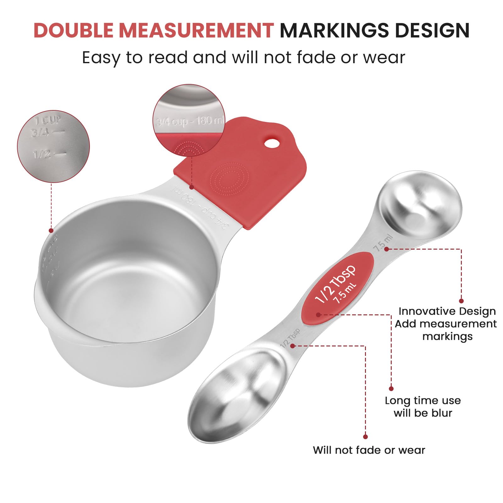 HOUJIP magnetic nesting design keeps tools together while cooking.