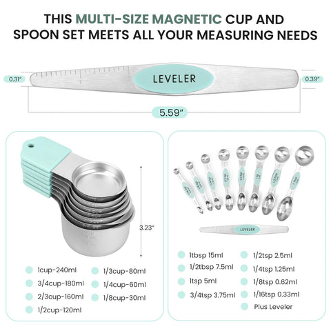 HOUJIP set with leveler and complete measuring toolkit for accurate prep.
