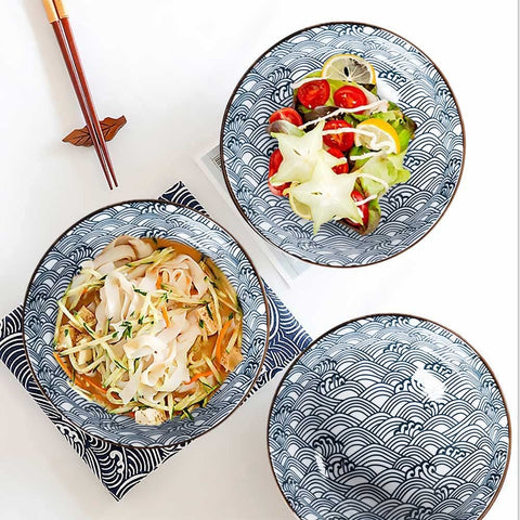 Houlu blue and white patterned bowl elevates ramen presentation