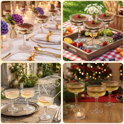 Houmury reusable wedding-glasses simplify cleanup after events.