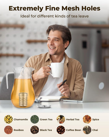 House Again hexagon tea filter mesh traps fine particles for smooth infusion.