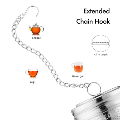 House Again tea infuser with drip tray to reduce mess after steeping