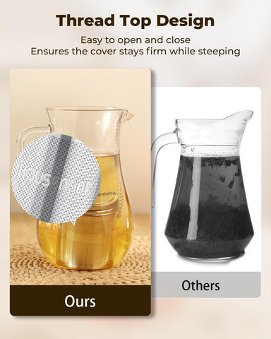 House Again tea infuser over mug shows easy retrieval.