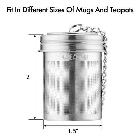 House Again 304 stainless steel tea infuser preserves flavor with no metallic taste