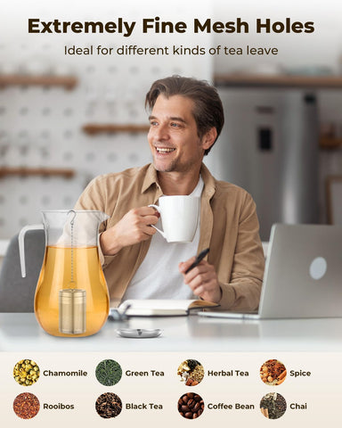House Again threaded-lid tea infuser seals for full flavor extraction